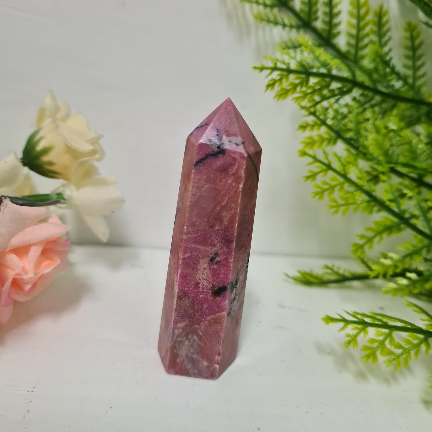 Rhodonite Gemstone Point