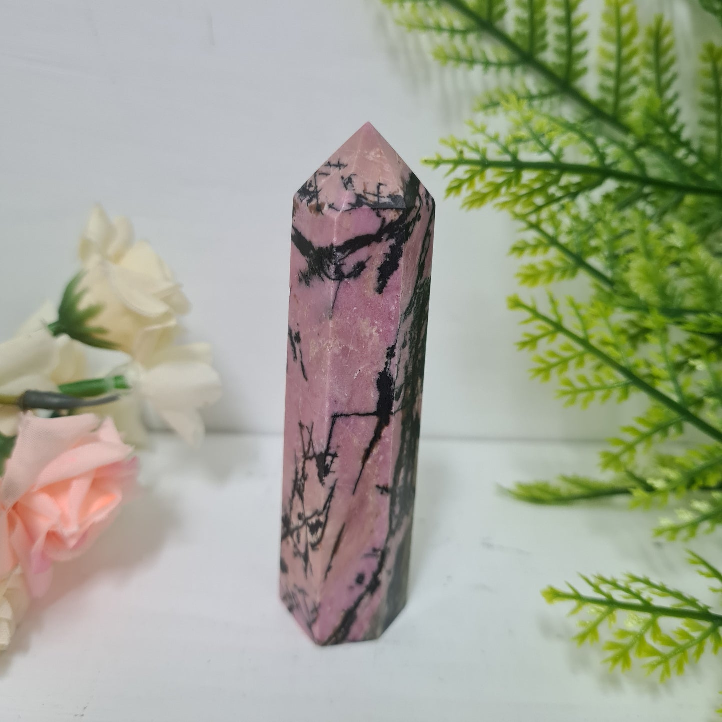 Rhodonite Gemstone Point