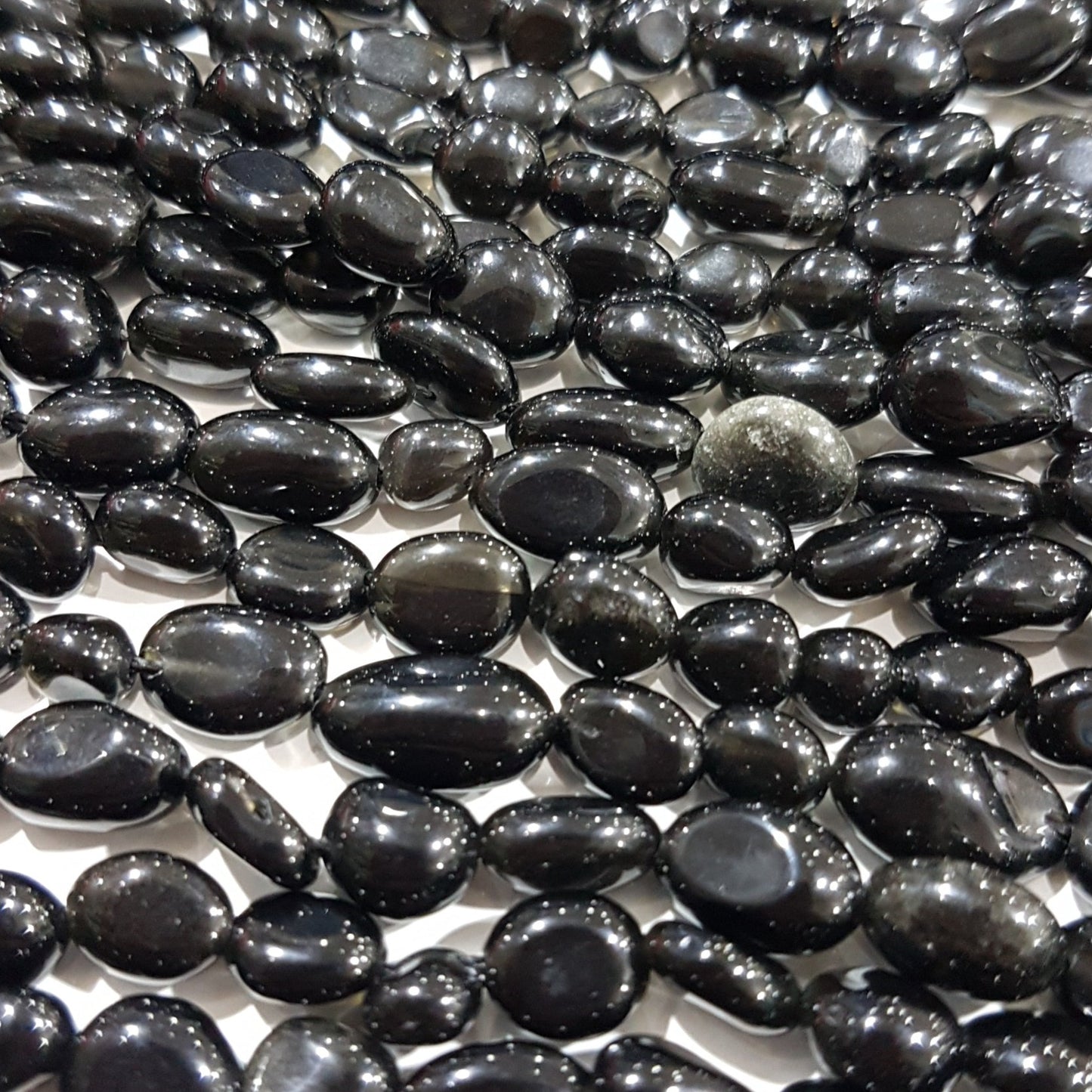 Obsidian Gemstone Nugget Beads
