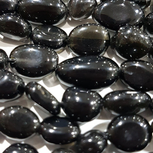 Obsidian Gemstone Nugget Beads