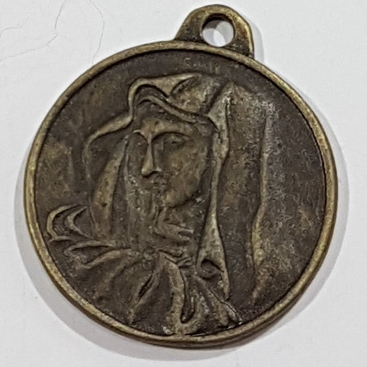 Small Bronze Jesus Pendant