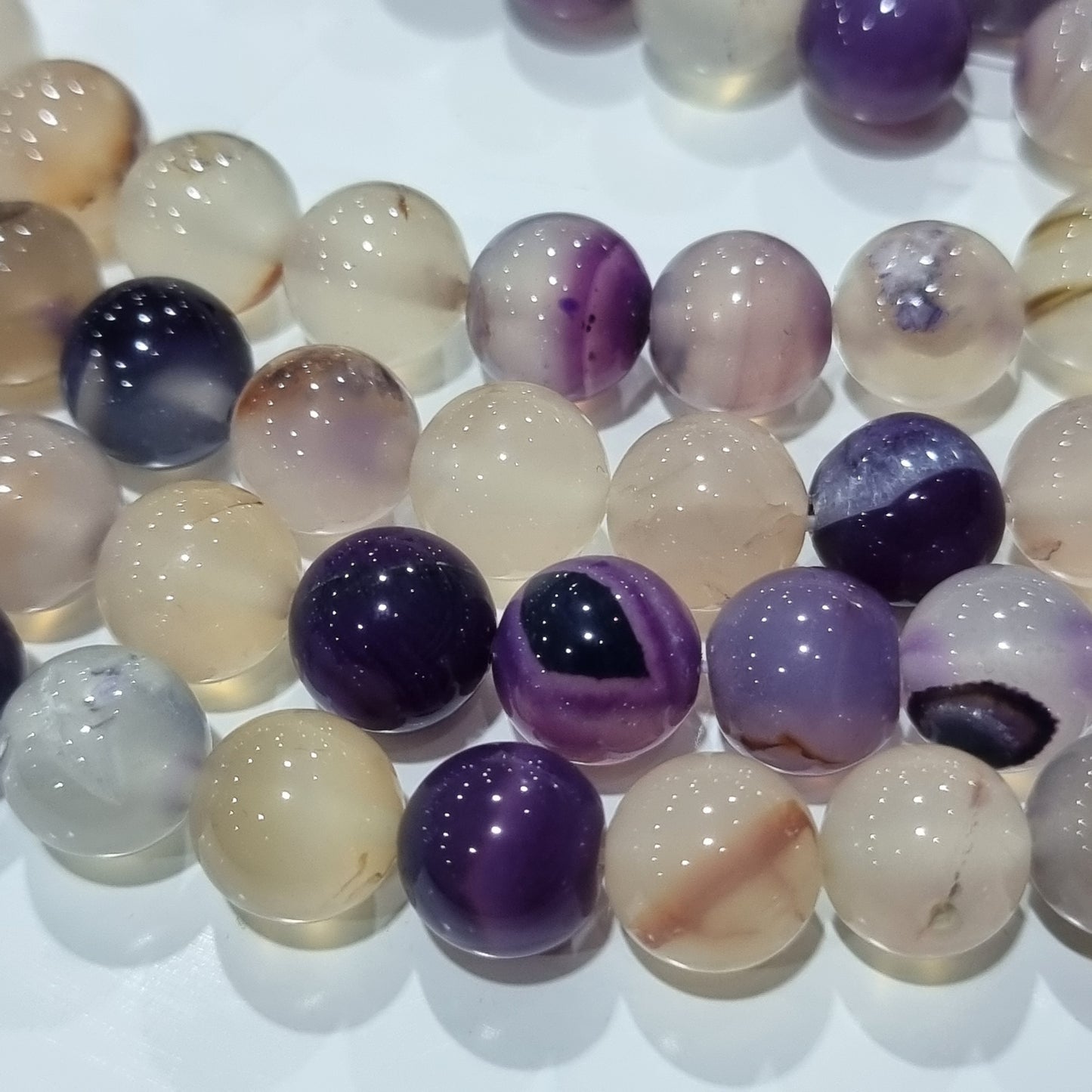 10mm Dyed Agate Round Gemstone Beads
