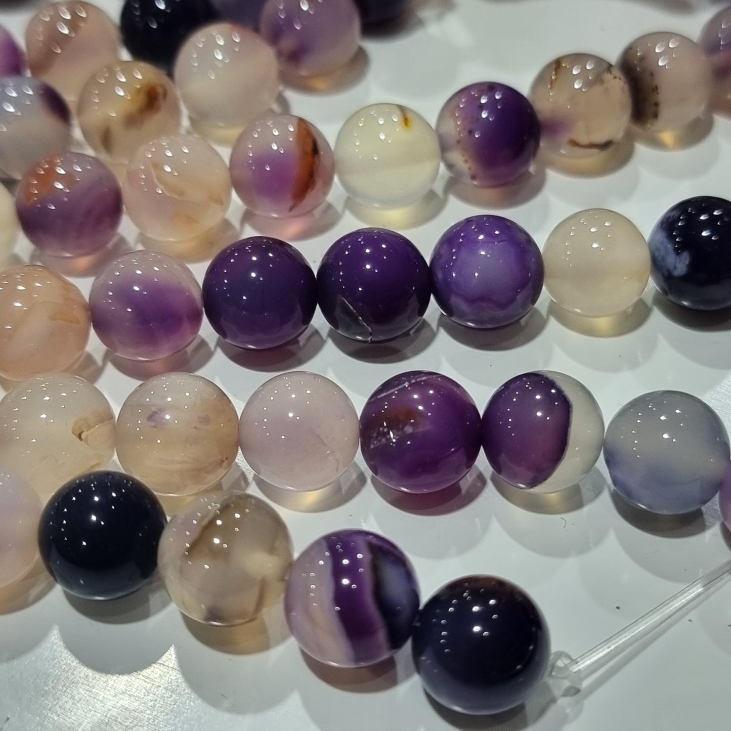 10mm Dyed Agate Round Gemstone Beads