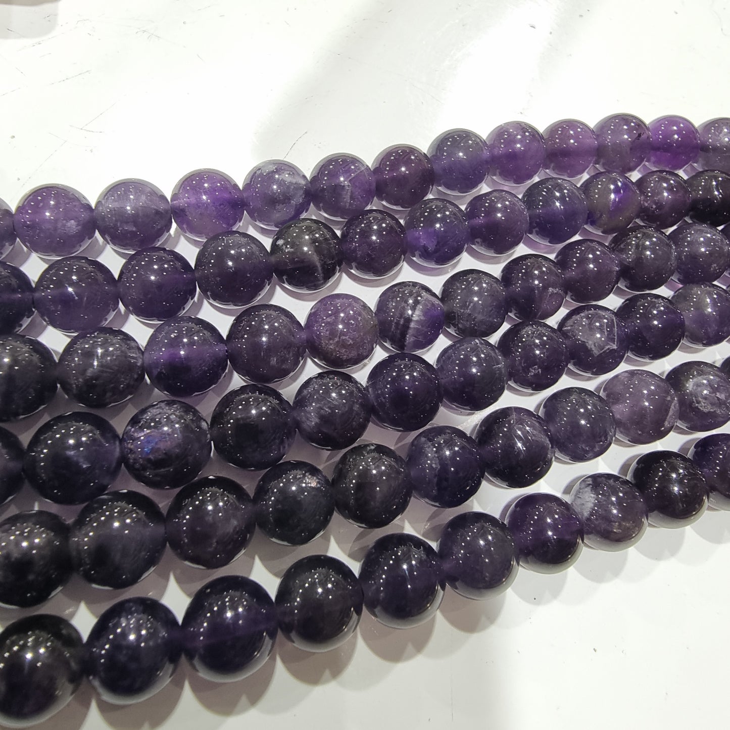 7mm Amethyst Round Gemstone Beads