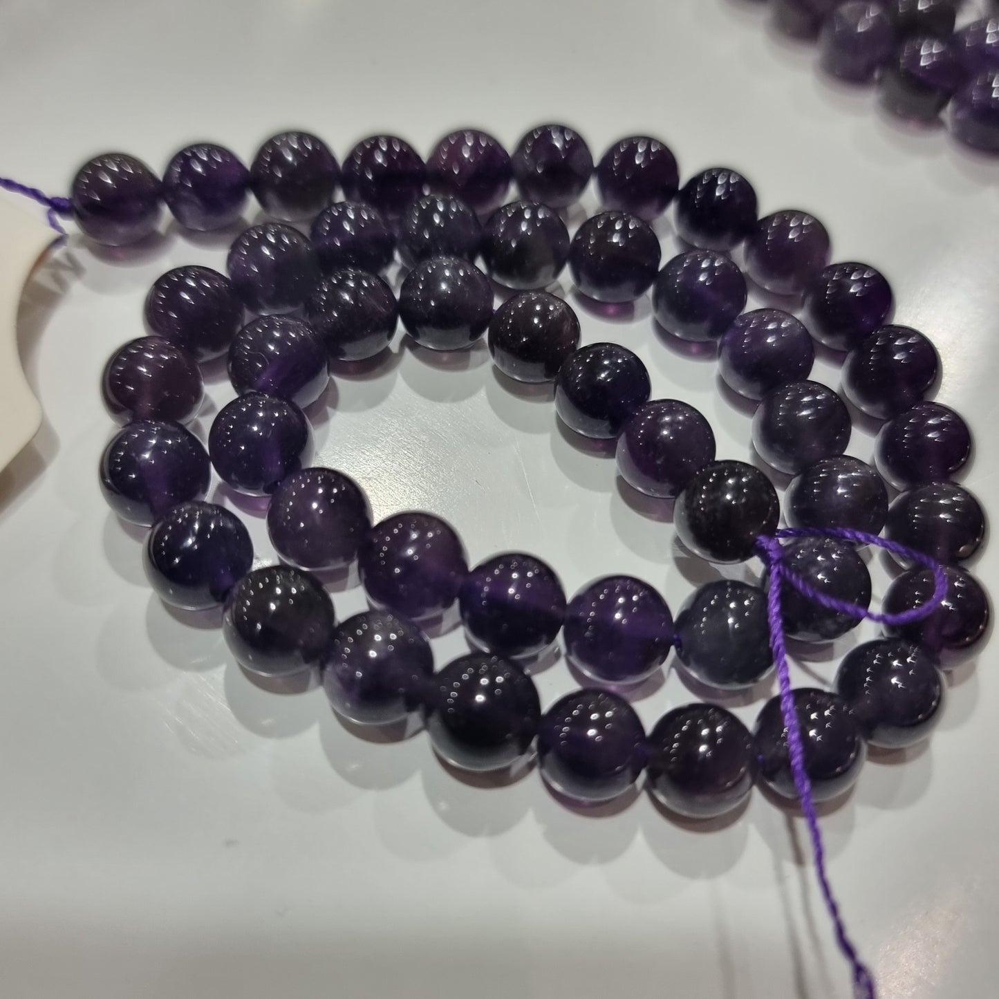 7mm Amethyst Round Gemstone Beads