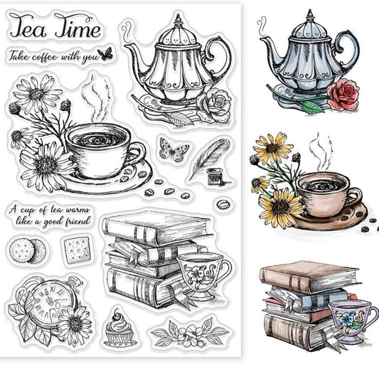 Teapot Pattern Silicone Clear Stamps
