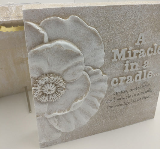 A Miracle In A Cradle Plaque