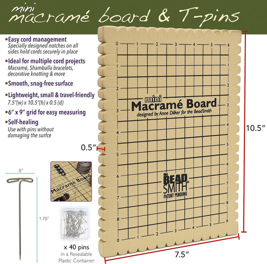 The Beadsmith Macrame Board Small 19x26.5cm