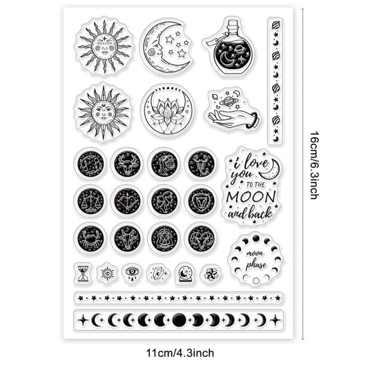 Astrology Constellation Silicone Clear Stamps