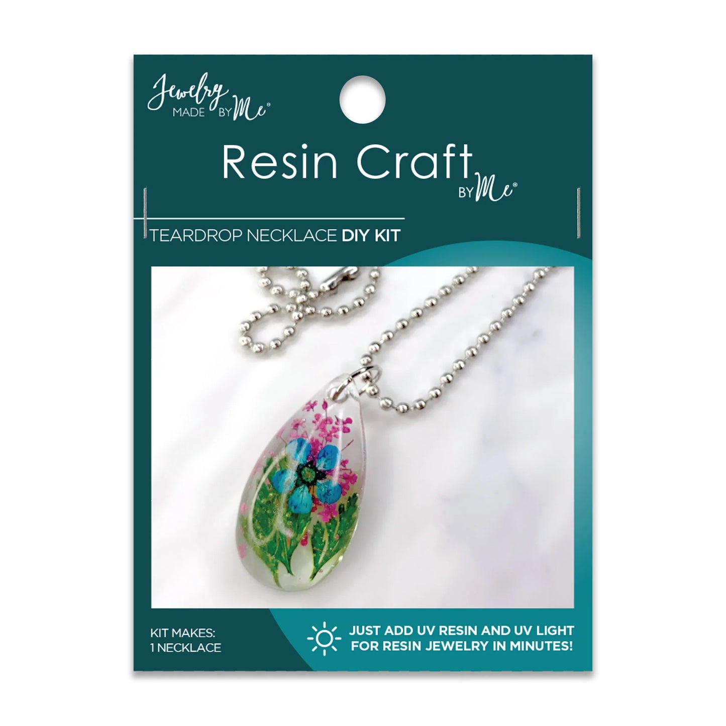 Resin Craft Flower Drop Pendant DIY Kit