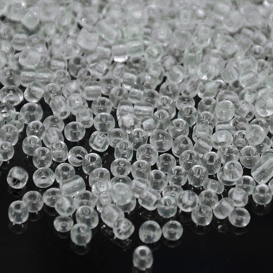 15g 2mm Transparent Glass Seed Beads