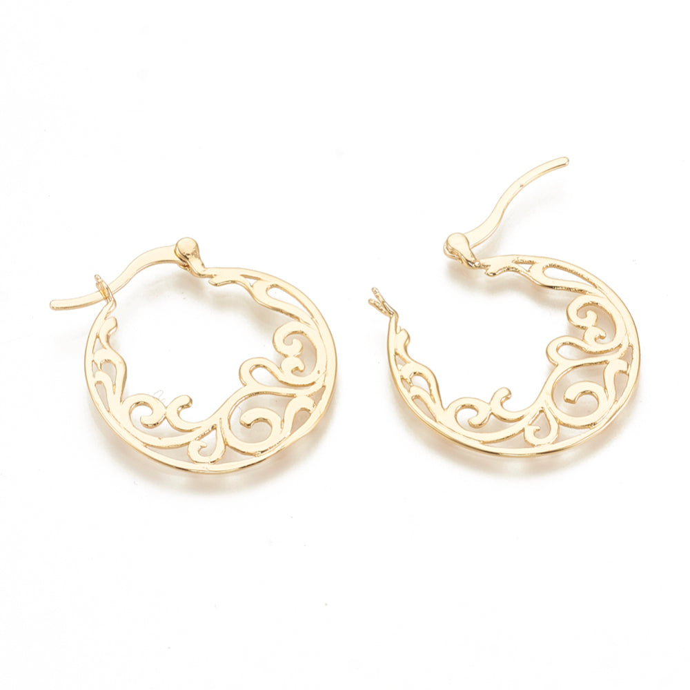 18k Gold Plated Hoop Earrings