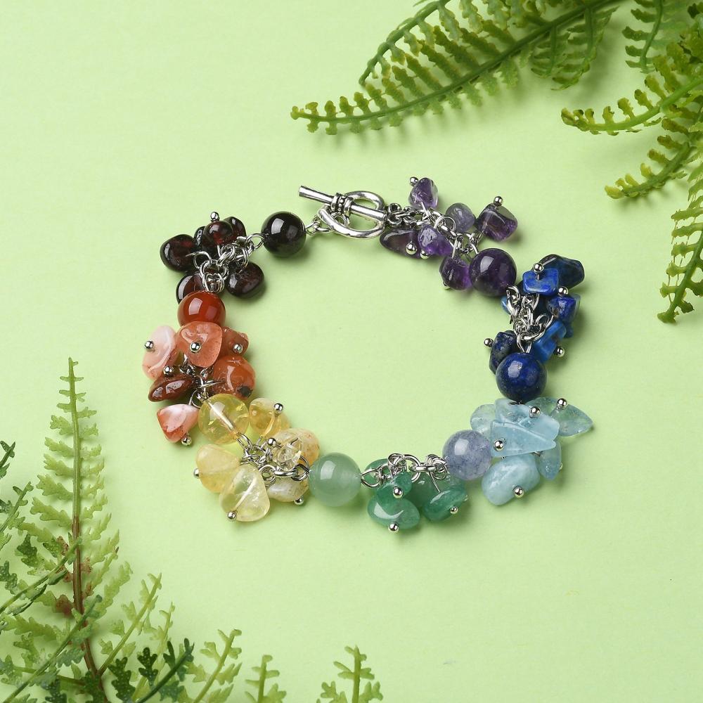 Chakra Cluster Gemstone Bracelet