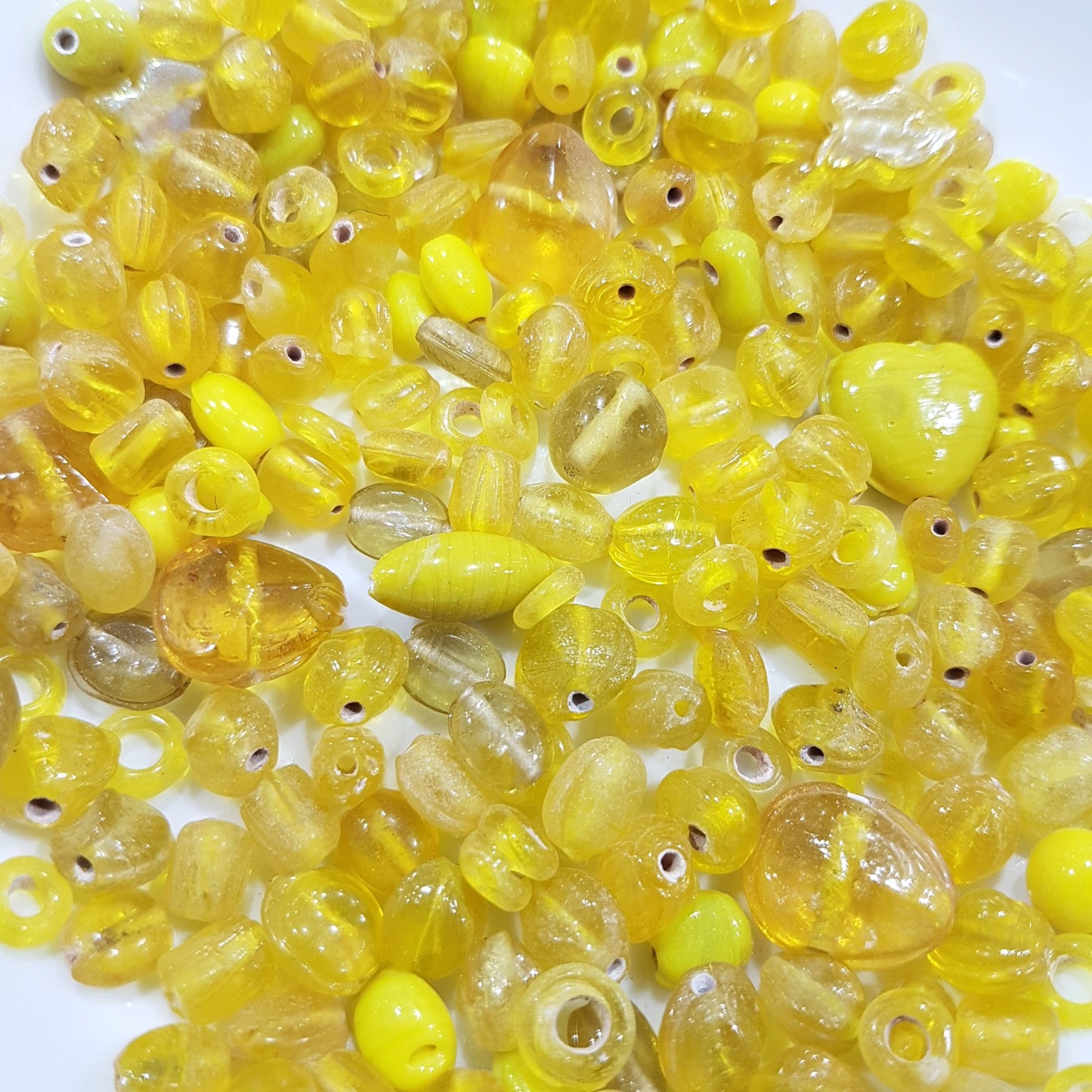 100g Yellow Lampwork Bead Mix