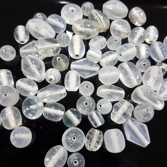100g Clear Glass Lampwork Bead Mix
