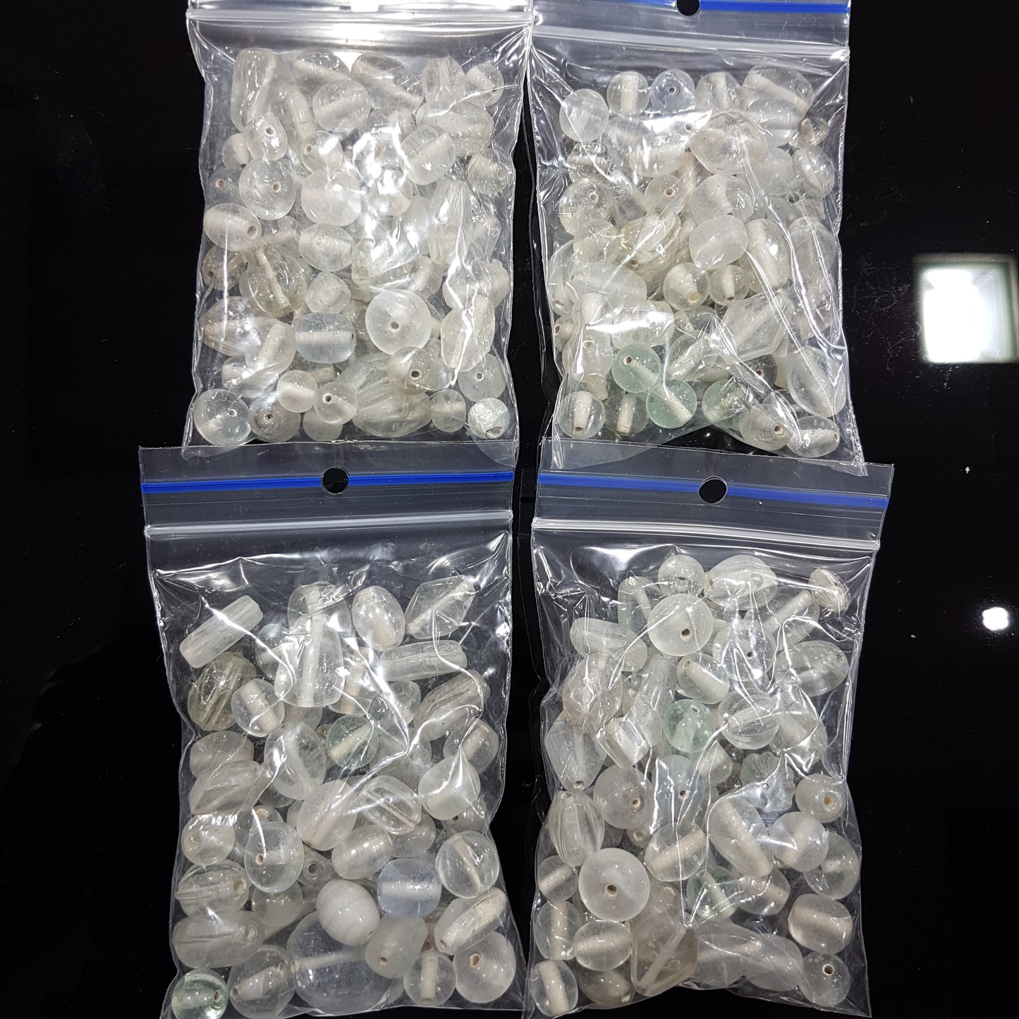 100g Clear Glass Lampwork Bead Mix