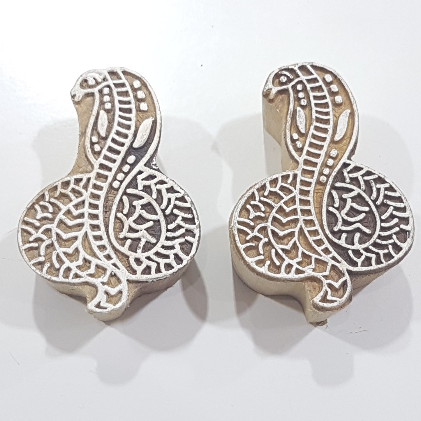 Snake Hand Carved Indian Block Stamp
