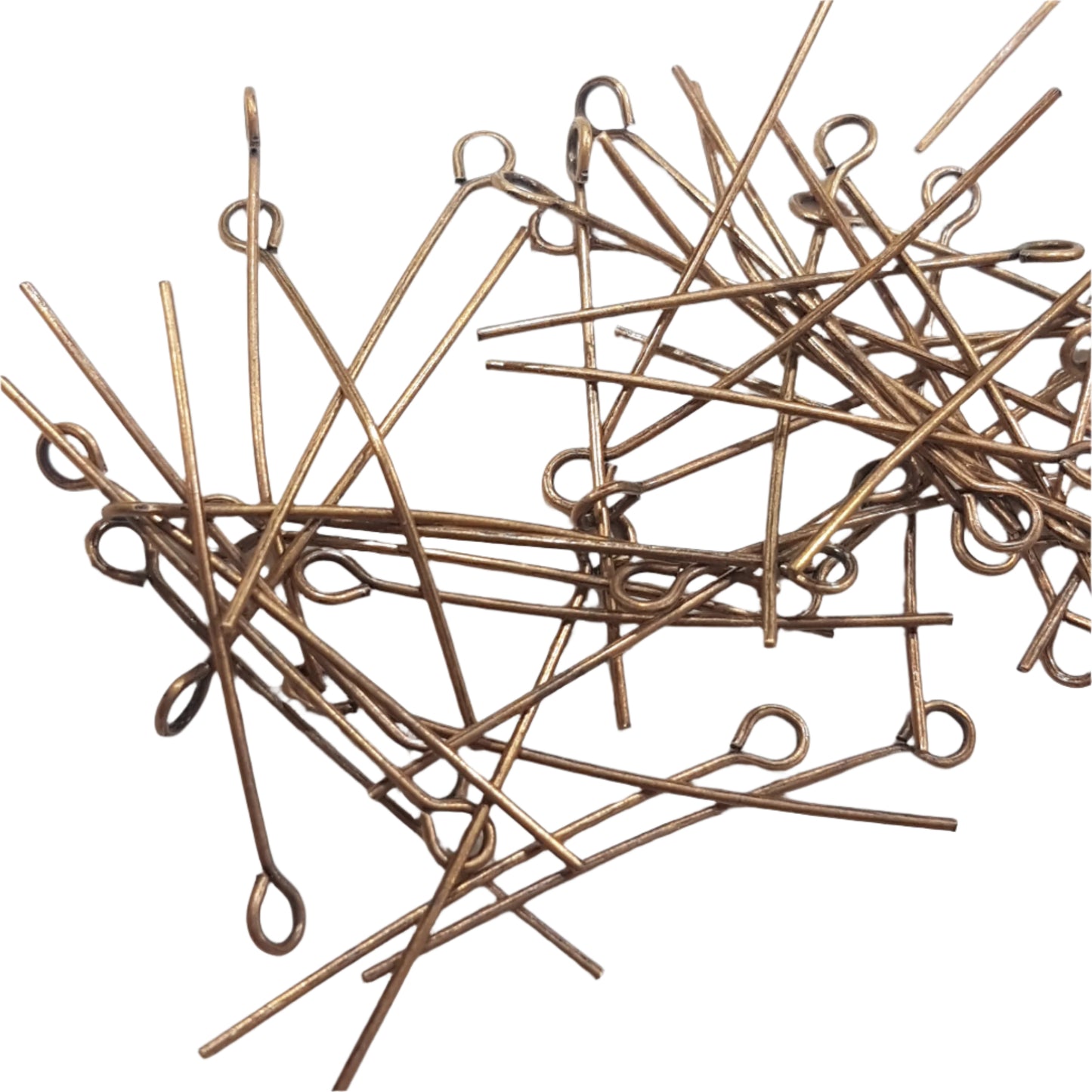 50pc 2-3cm Antique Copper Eye Pins