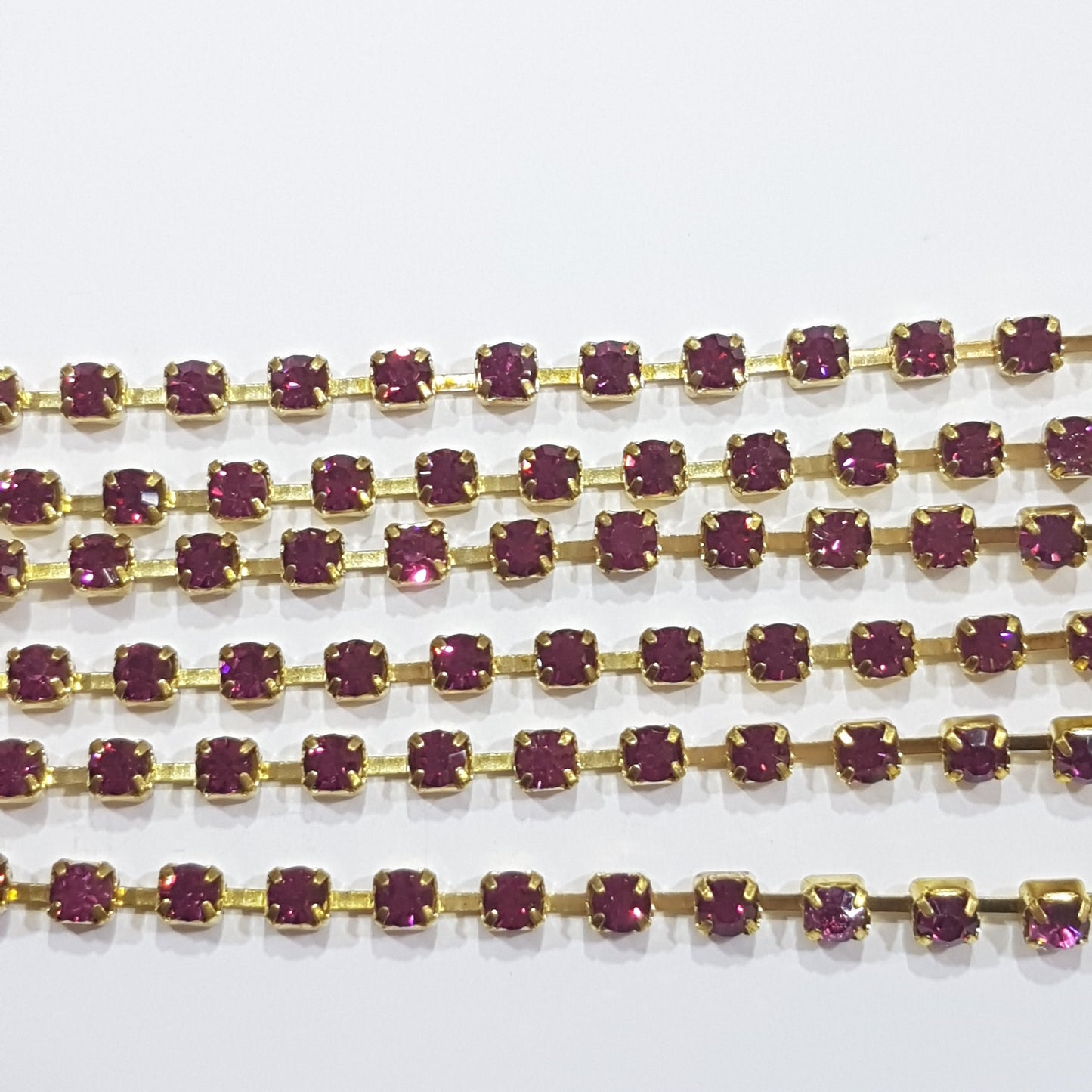 Fuchsia Preciosa Rhinestone Chain ss10