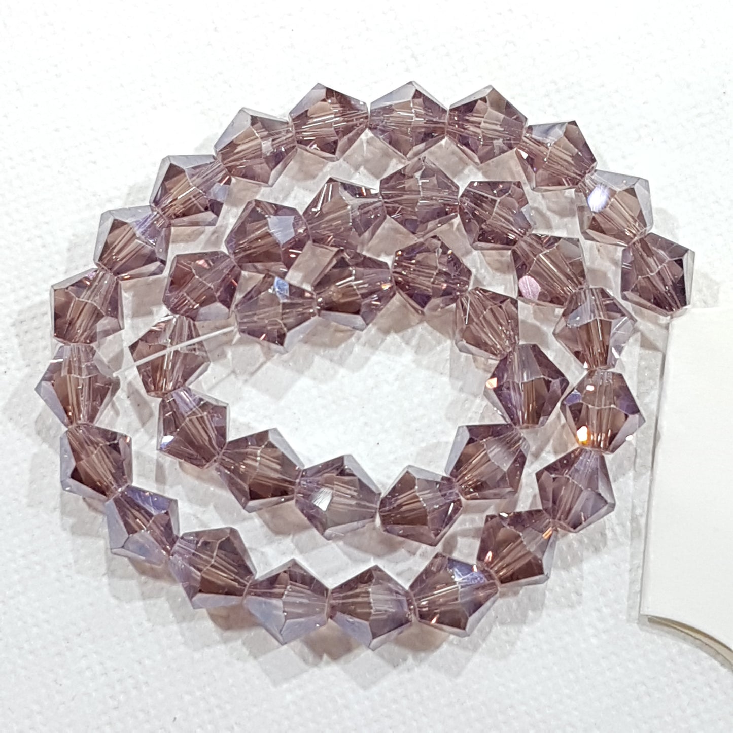 8mm Purple AB Glass Bicones