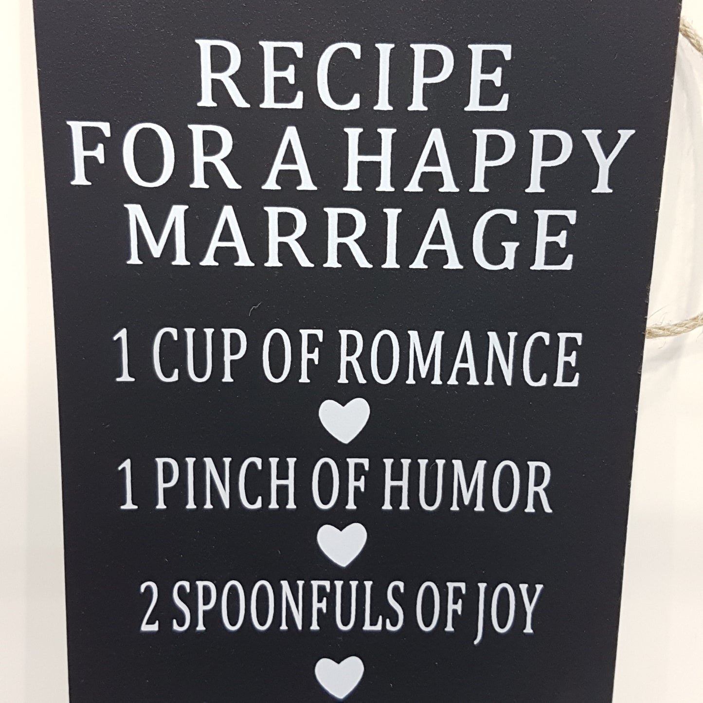 Recipe For A Happy Marriage Wall Art