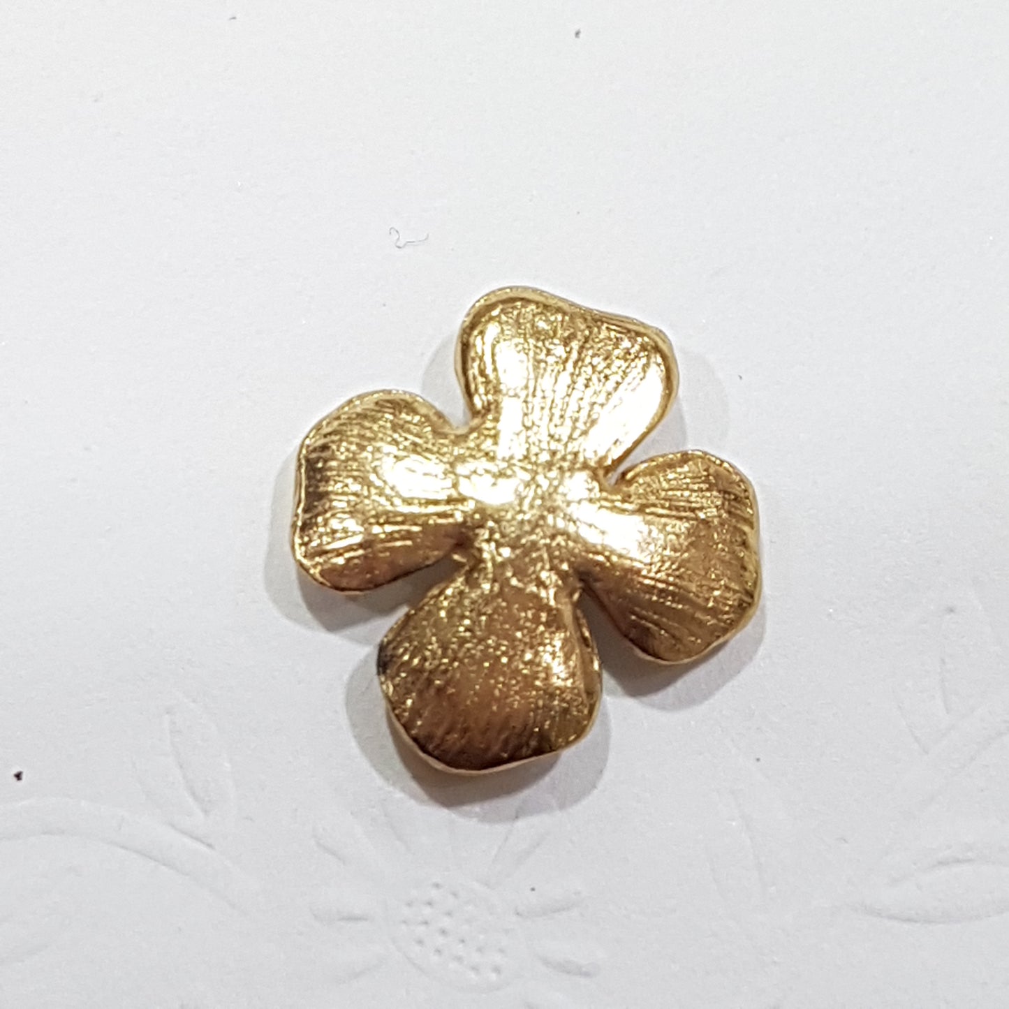 White Enamel Flower Charm