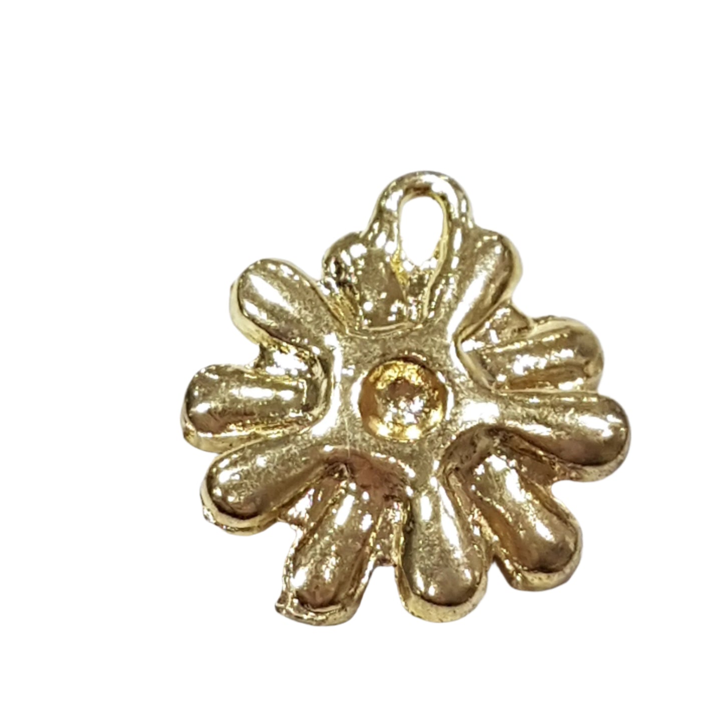 Pink Enamel Flower Charm Pendant