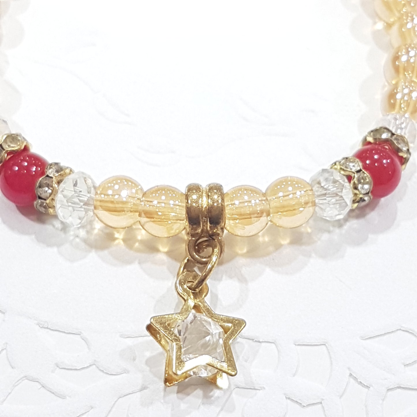 Glass Beaded Stretch Bracelet