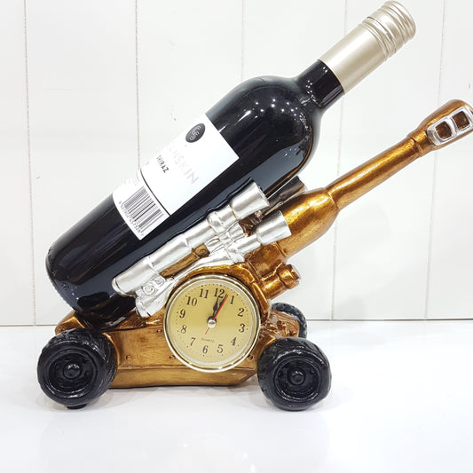 Cannon Clock Wine Bottle Holder