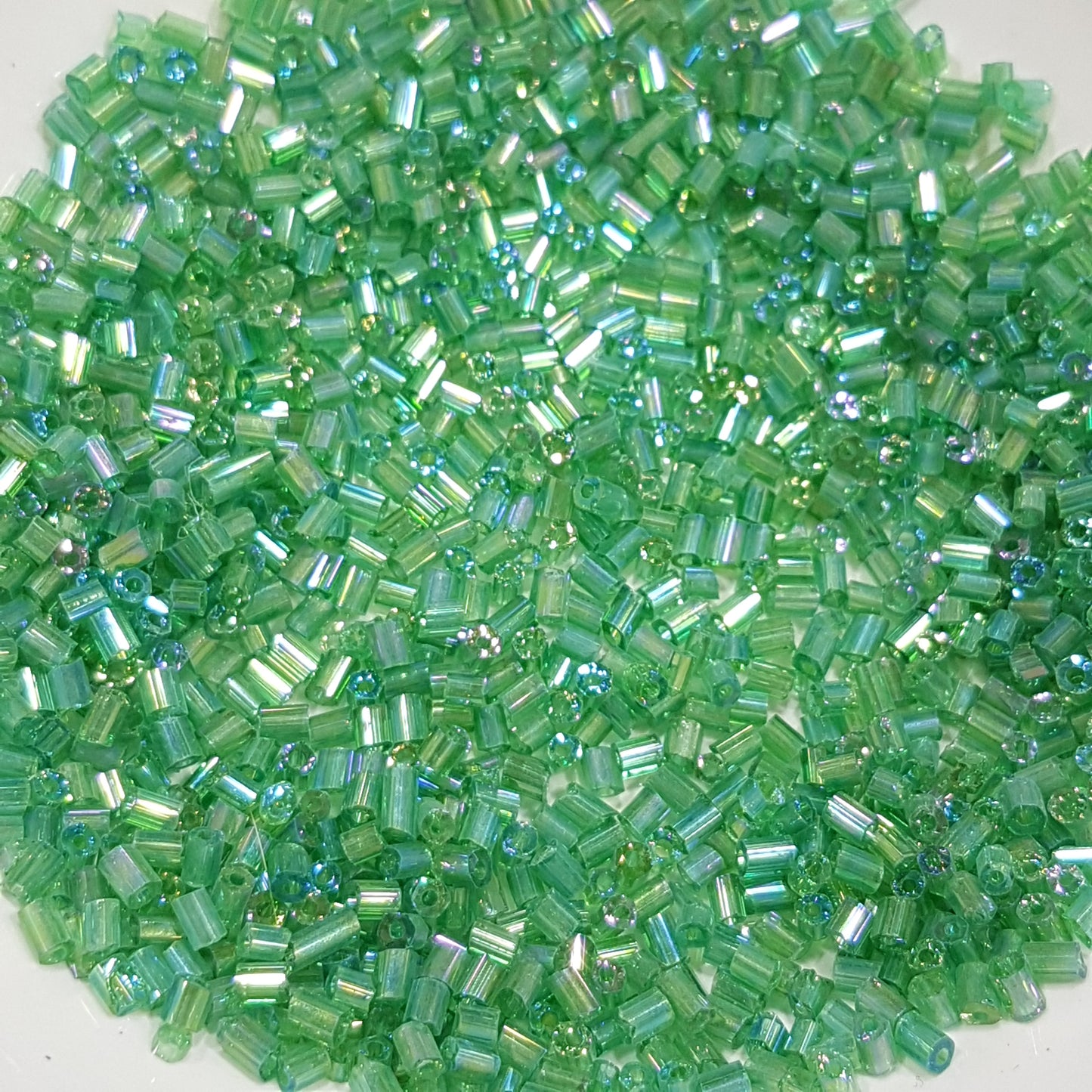 15g 11/0 Green AB 2 Cut Seed Beads