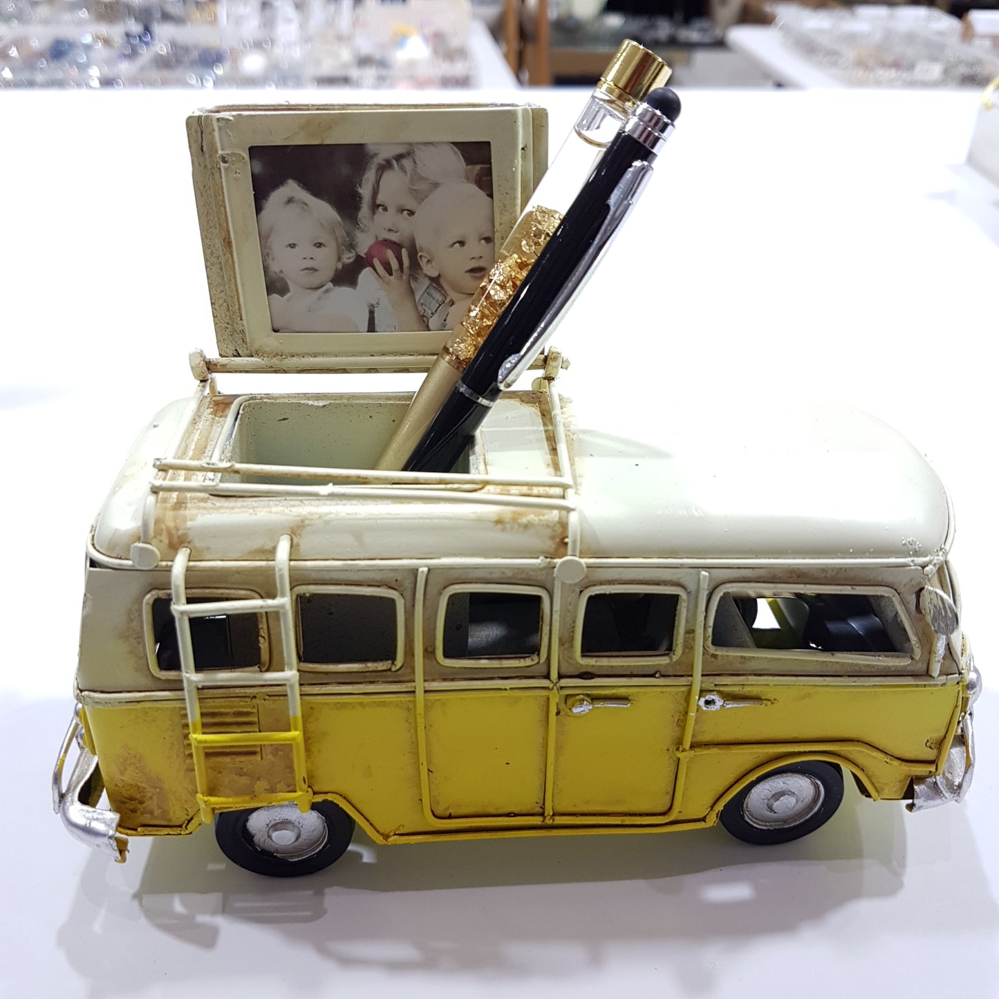 Yellow Combi Photo and Pen Holder