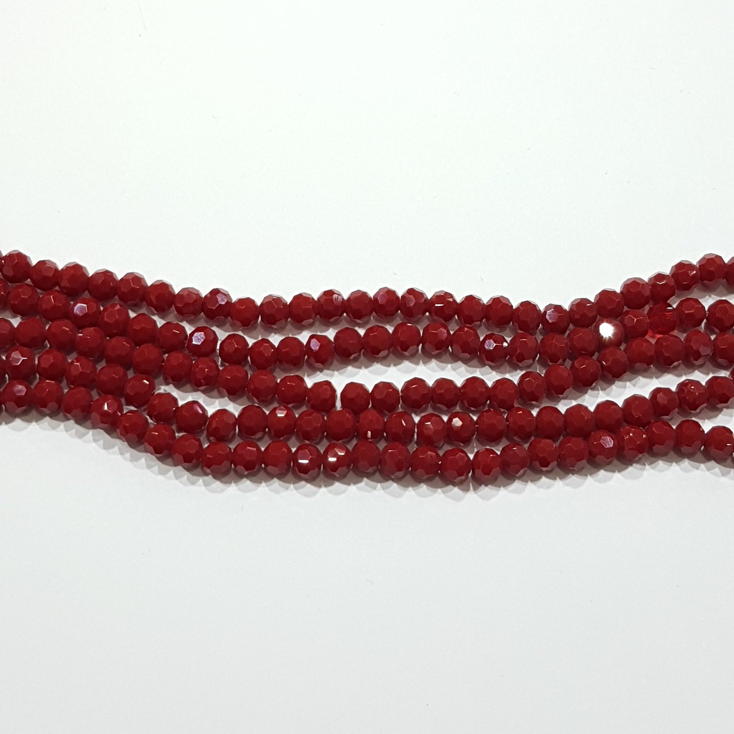 Maroon Red Crystal Rondelle Beads