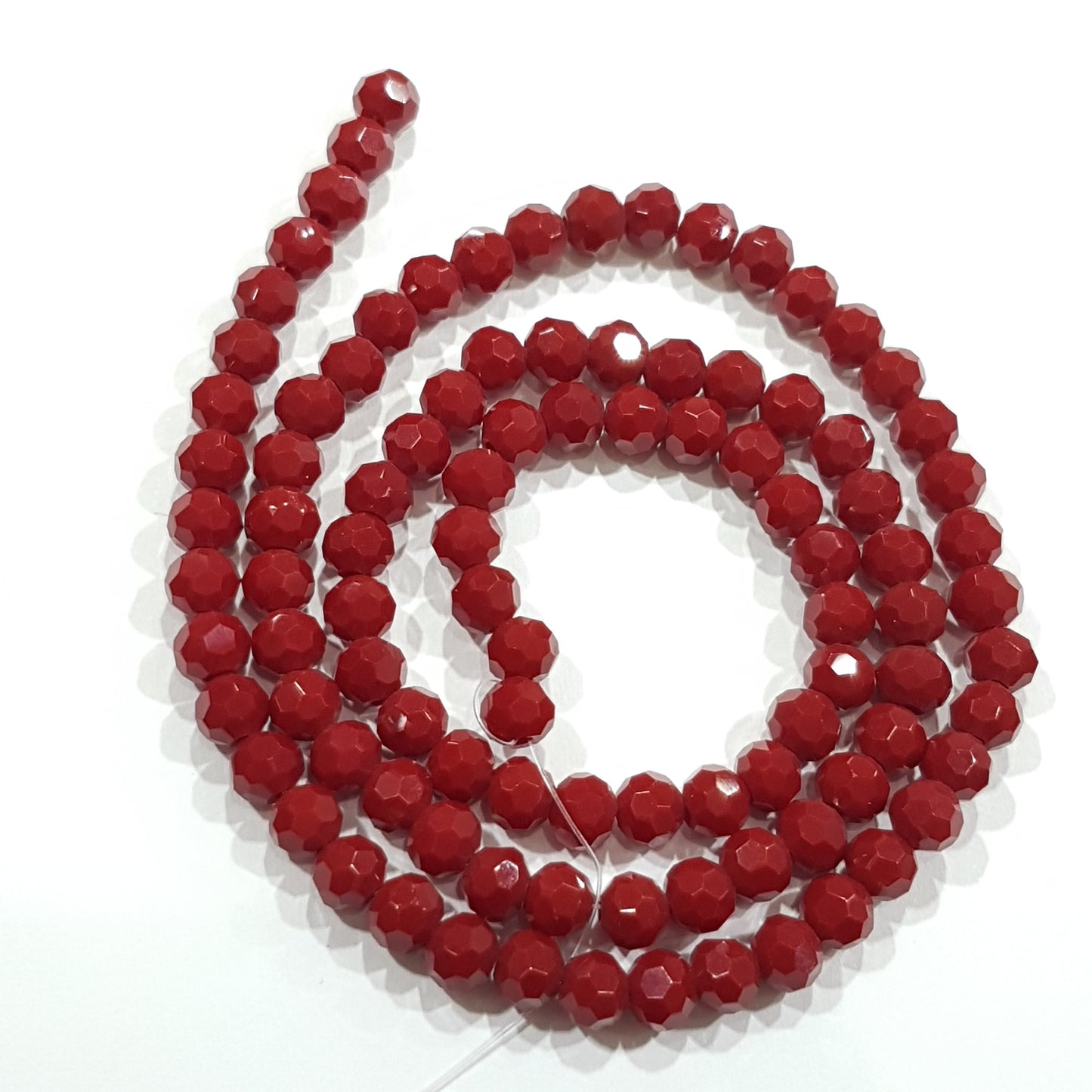 Maroon Red Crystal Rondelle Beads