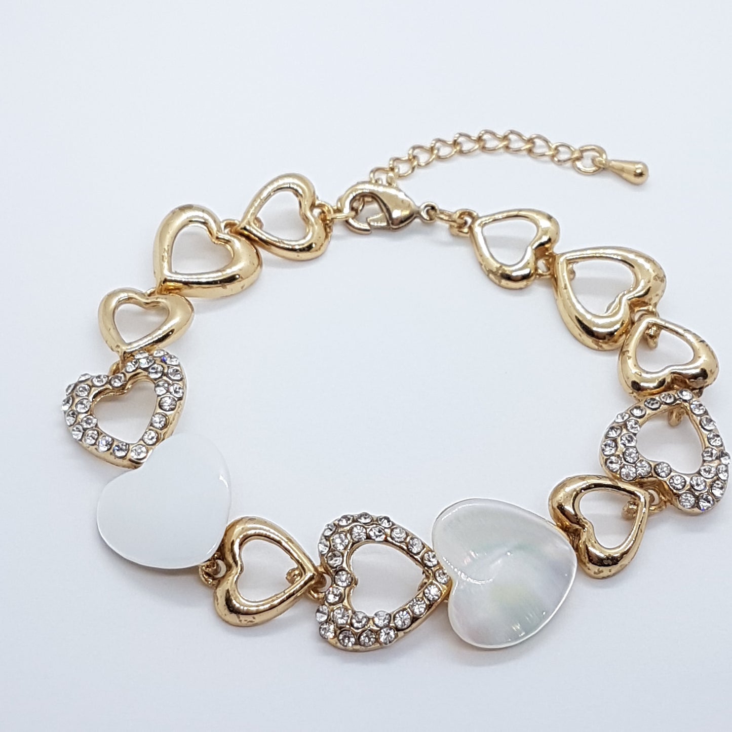 Mother of Pearl Heart Bracelet