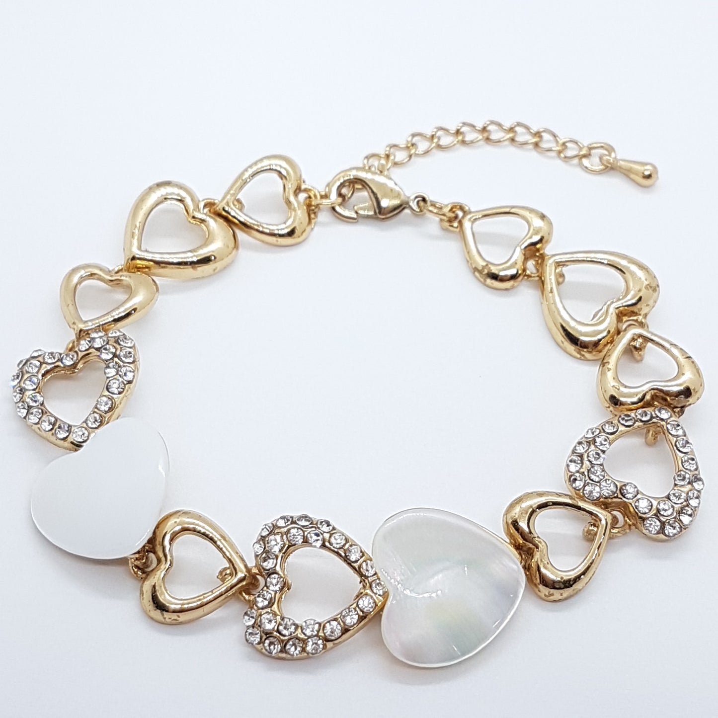 Mother of Pearl Heart Bracelet