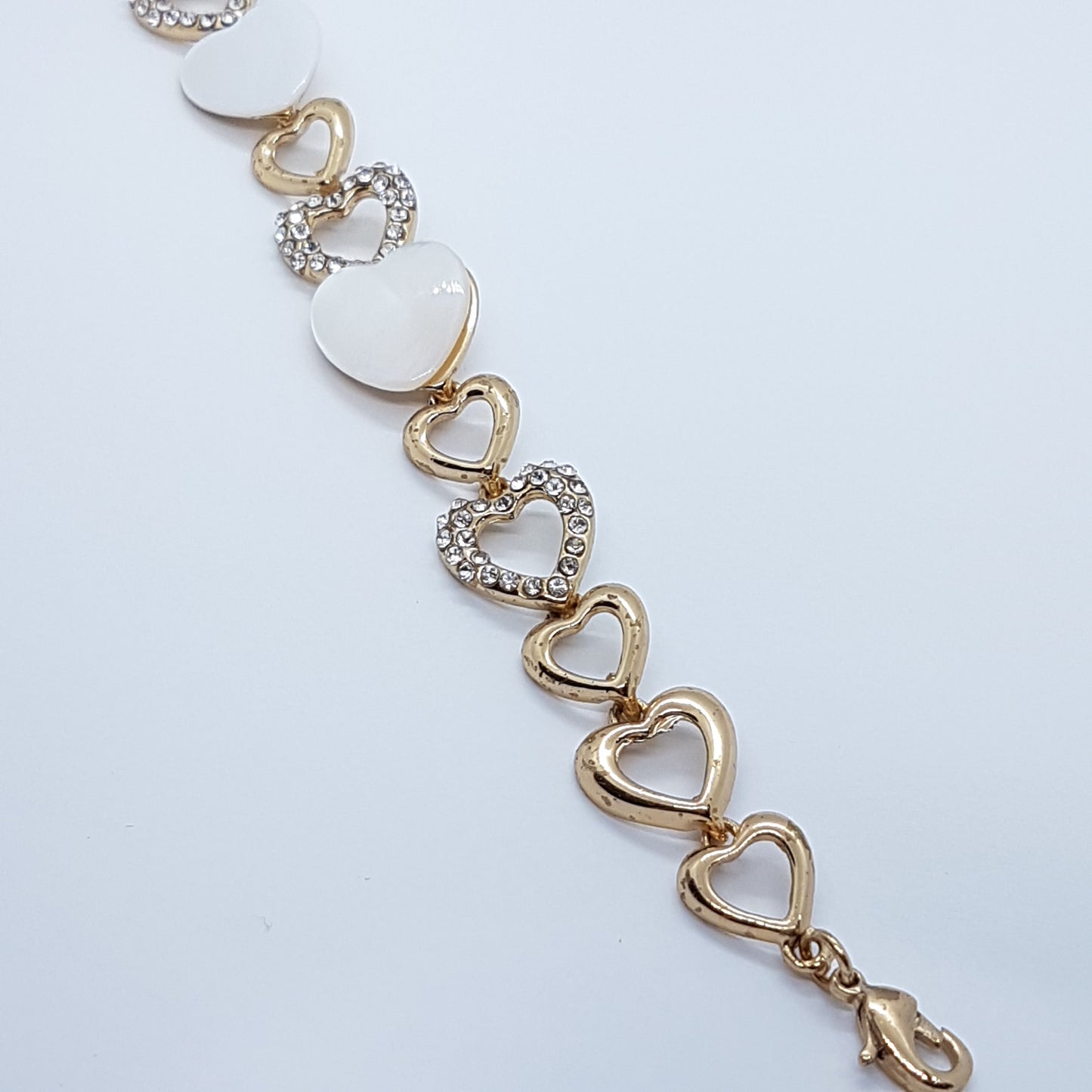 Mother of Pearl Heart Bracelet