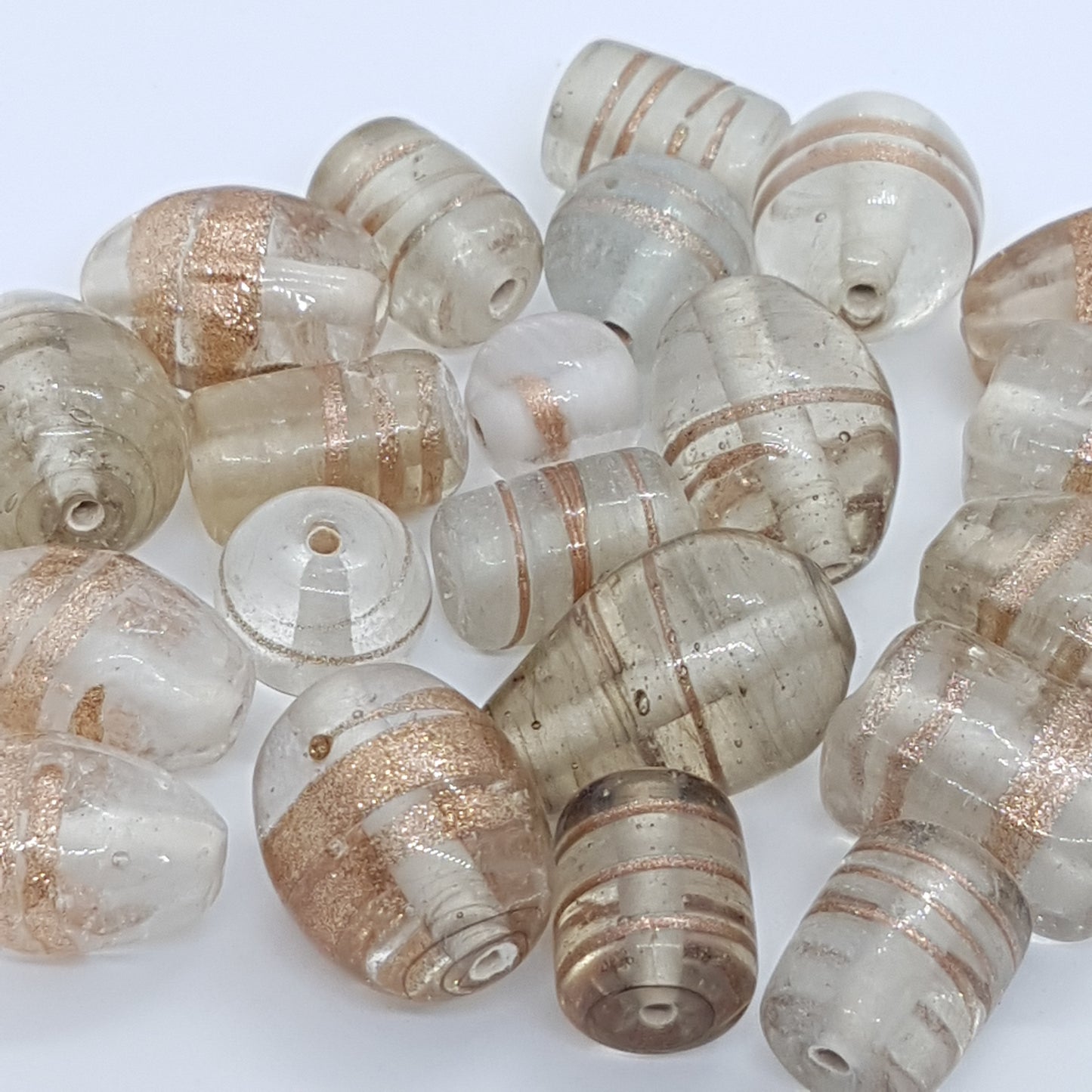 100g Clear Goldsand Lampwork Mix