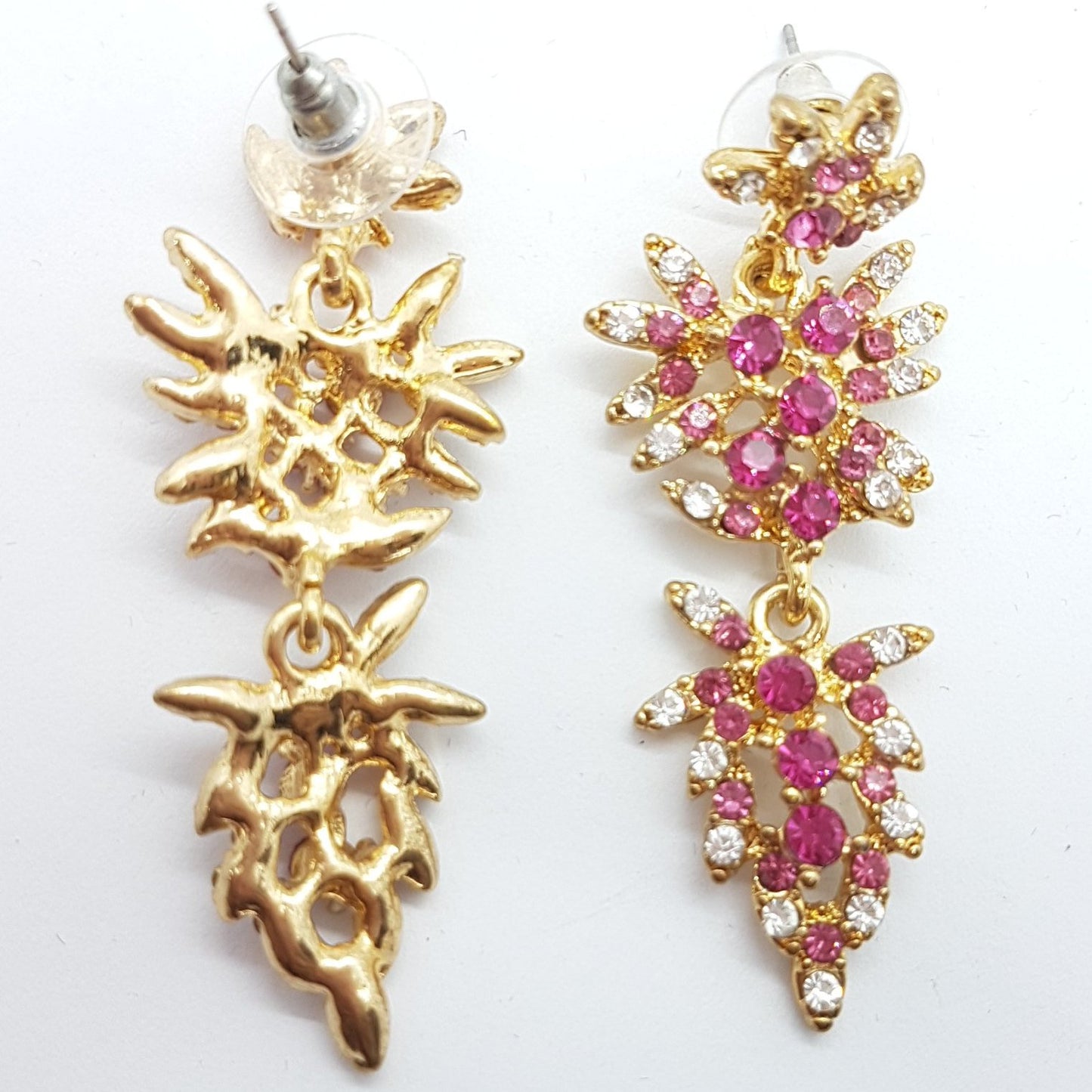 Pink Rhinestone Earrings
