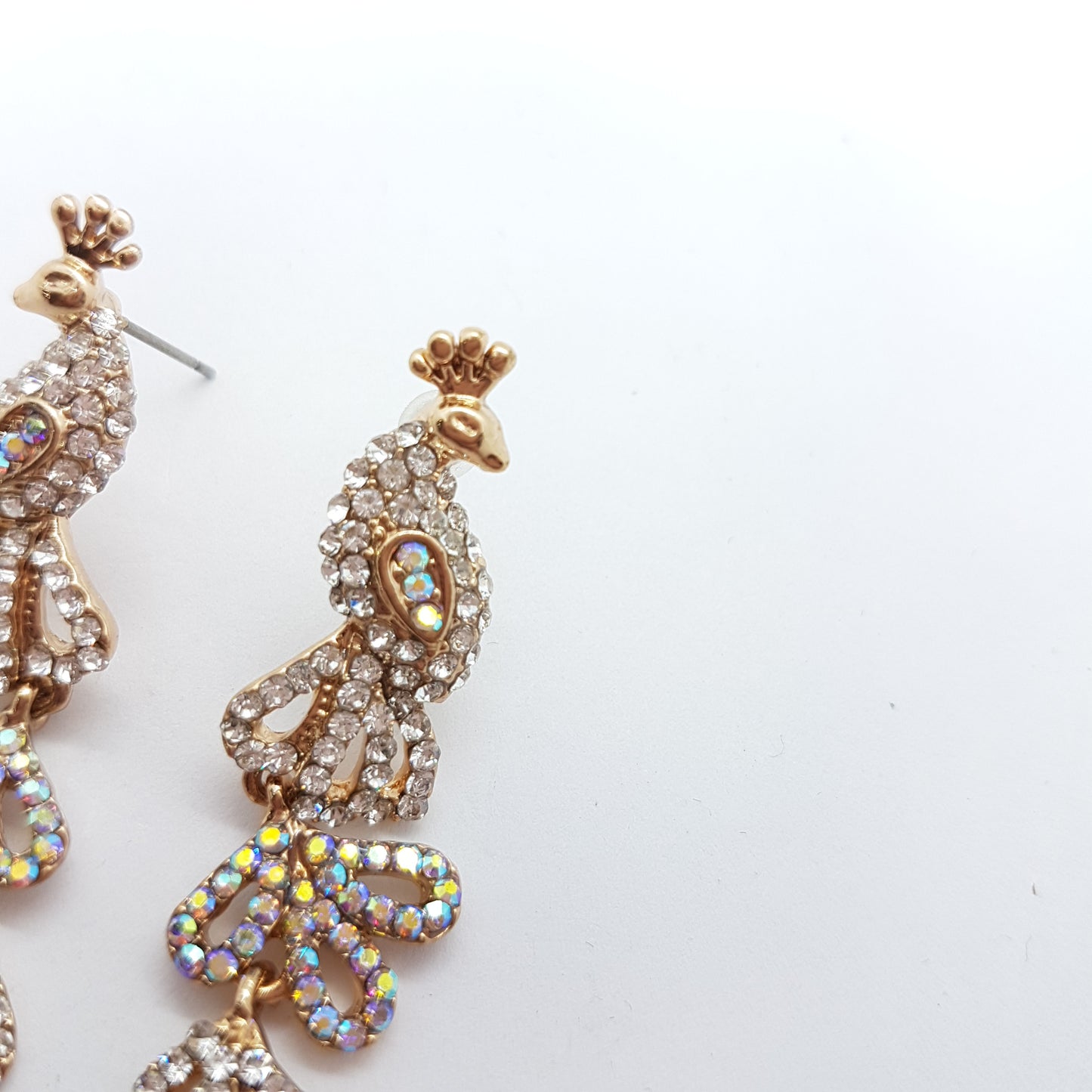 Peacock Rhinestone Earrings