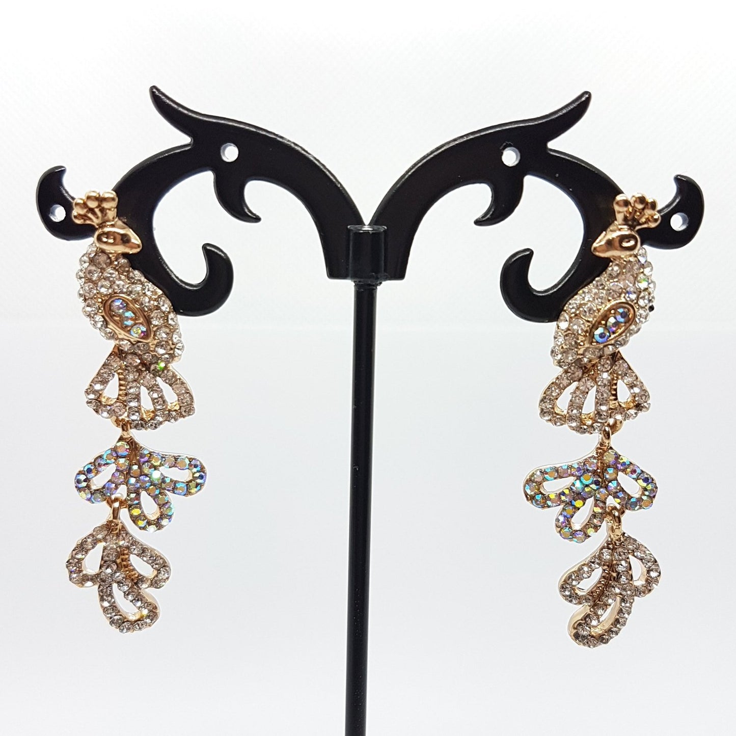 Peacock Rhinestone Earrings
