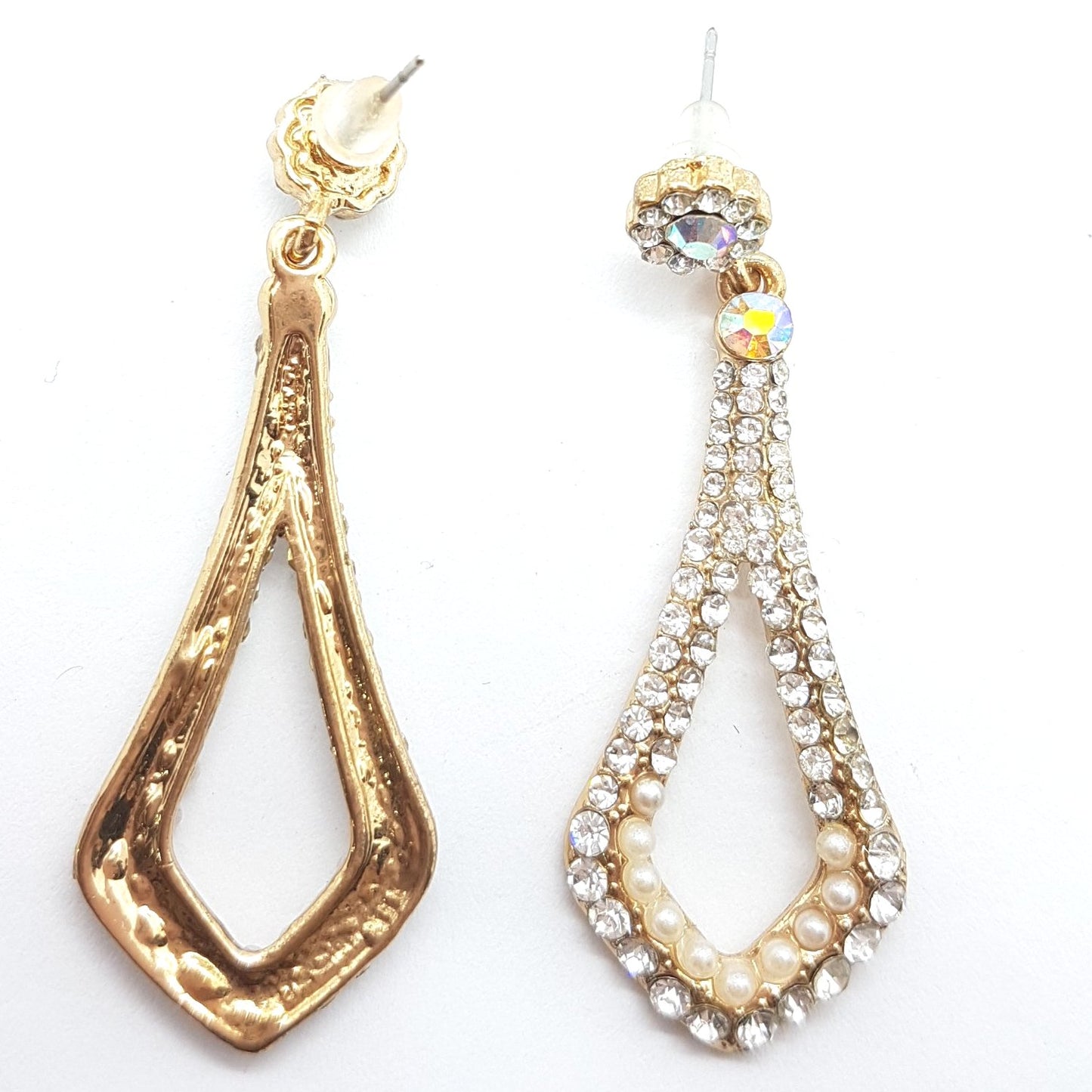 Rhinestone Pearl Drop Earrings