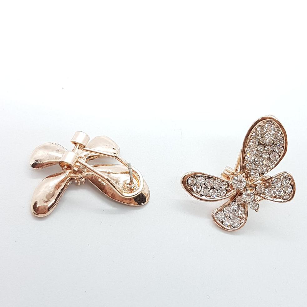 Rhinestone Butterfly Earrings