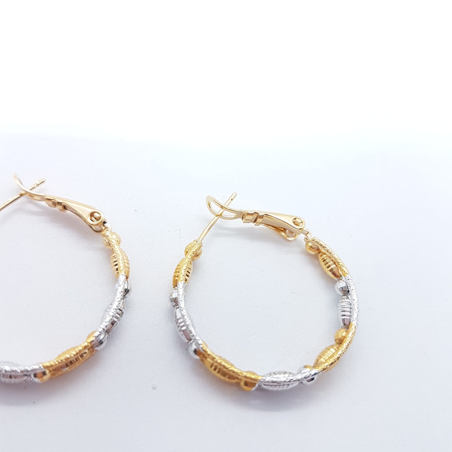 Two Colour Hoop Earrings