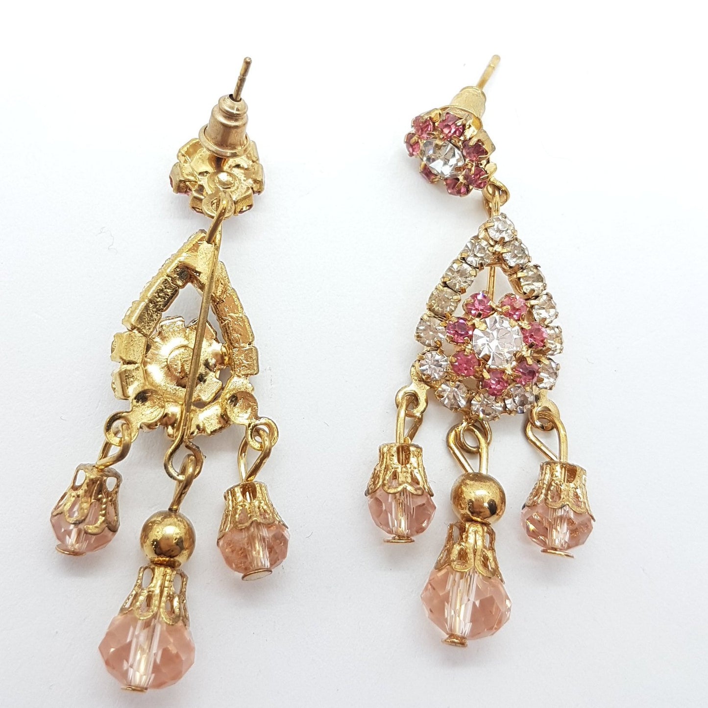 Pink Rhinestone Earrings