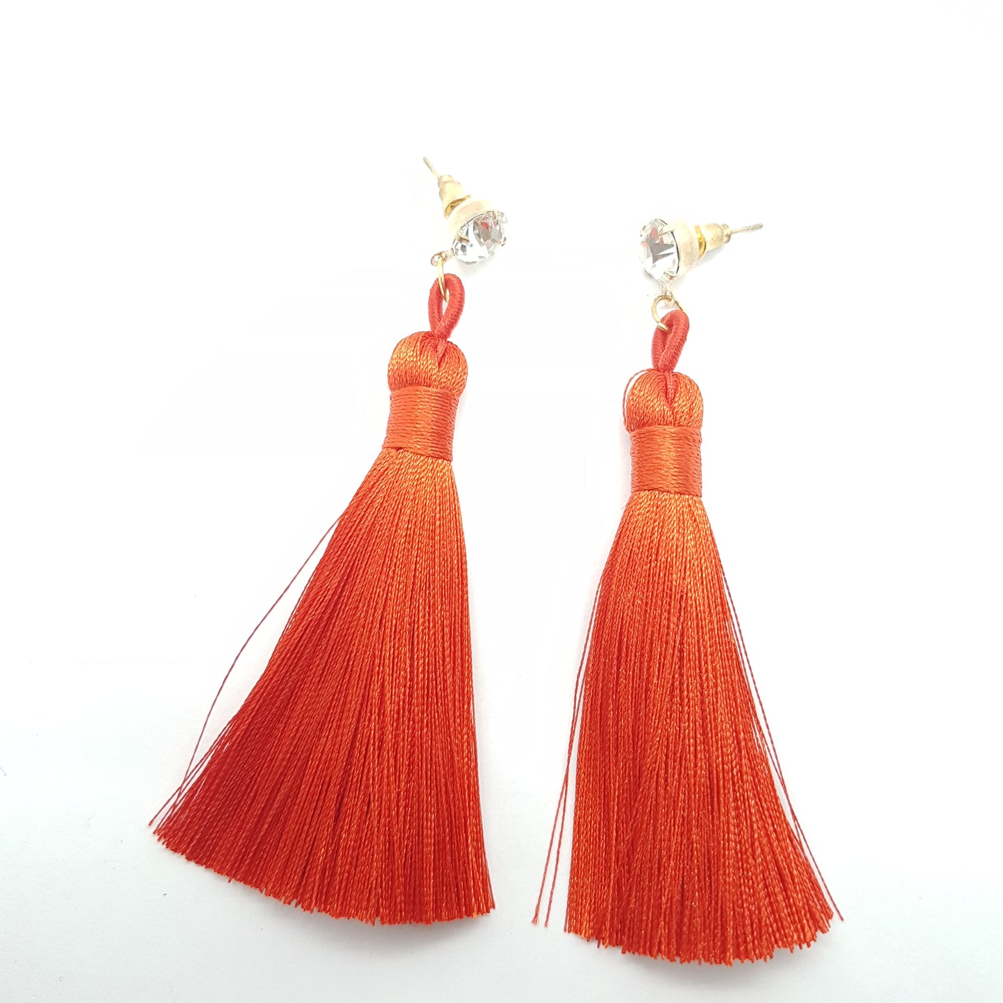 Red Tassel Earrings