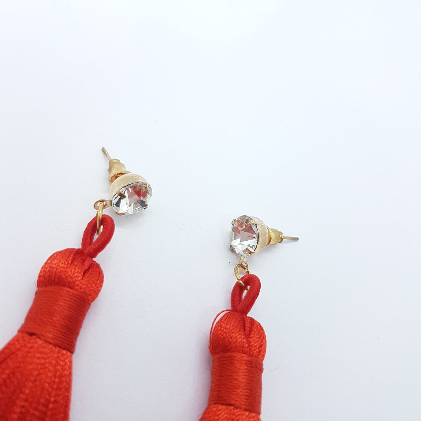 Red Tassel Earrings