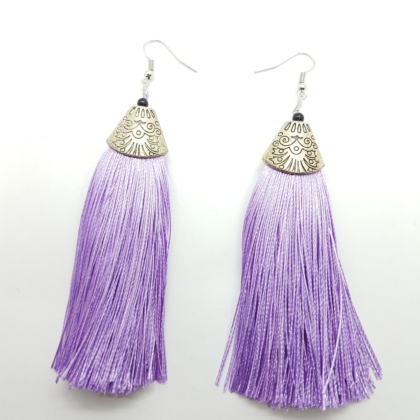 Light Purple Tassel Earrings
