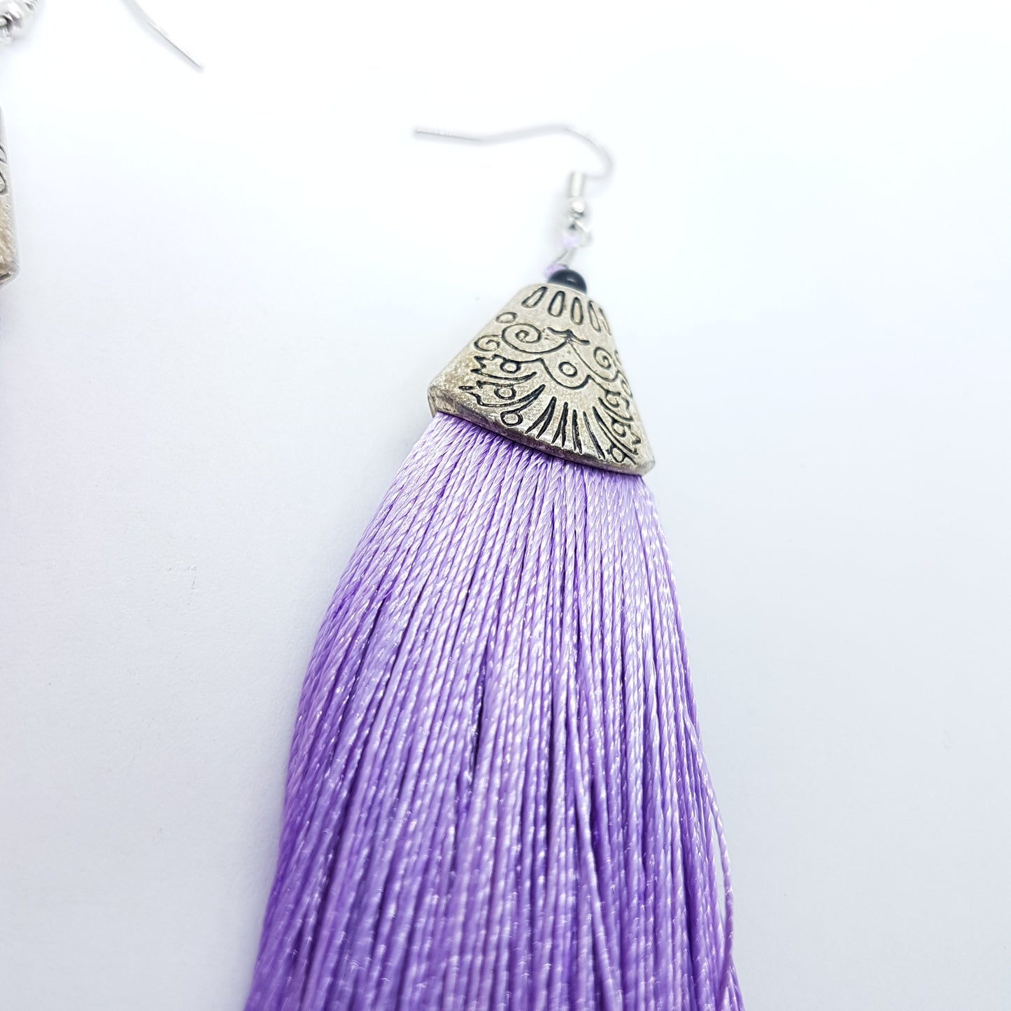 Light Purple Tassel Earrings