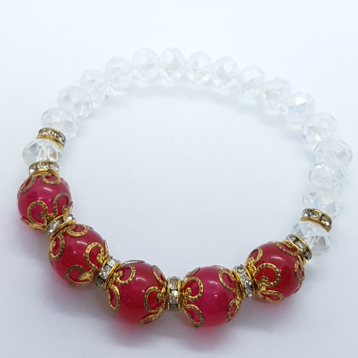 Glass Beaded Stretch Bracelet