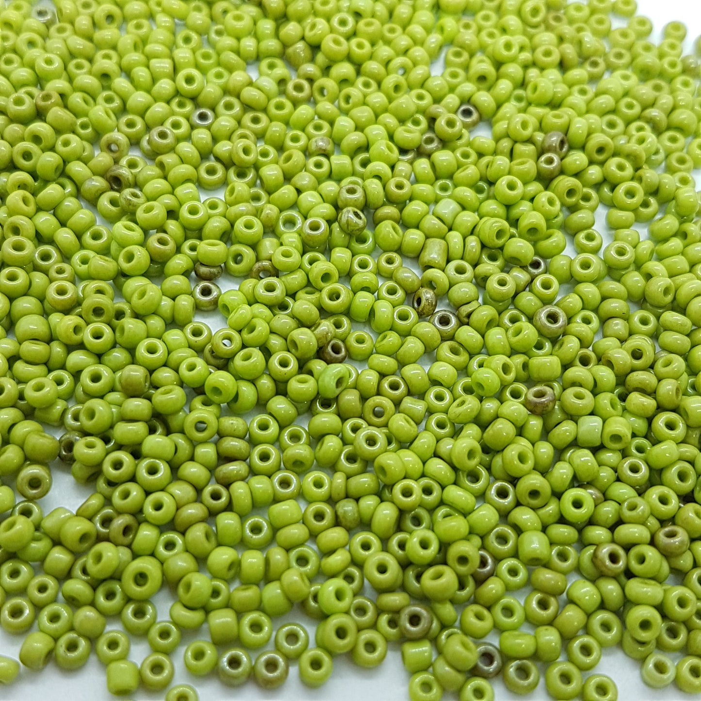 15g Green Round Seed Beads